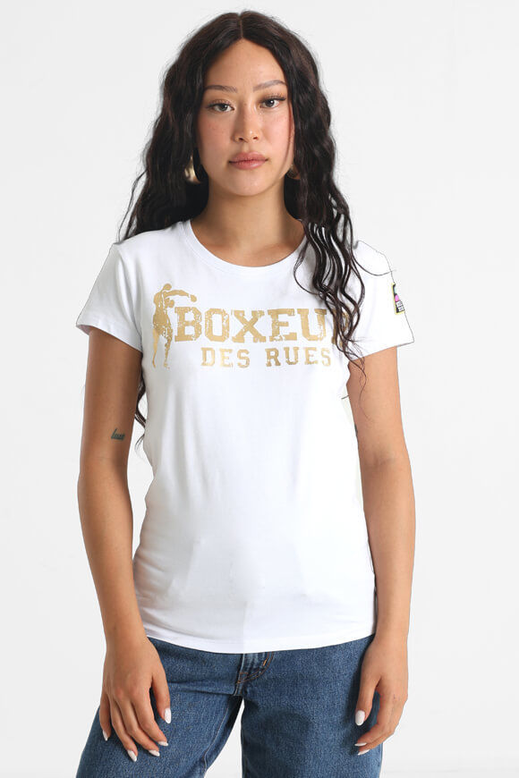 Boxeur des Rues T-Shirt | White + Gold | Damen  | L von Boxeur des Rues