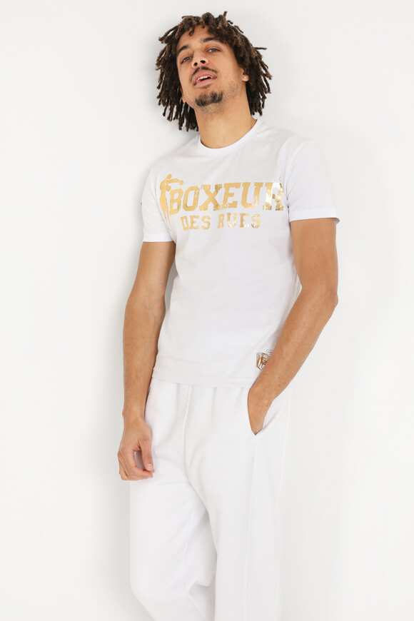 Boxeur des Rues T-Shirt | White + Gold | Herren  | L von Boxeur des Rues