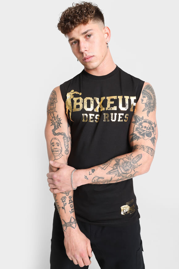 Boxeur des Rues Tanktop | Schwarz + Goldfarbe | Herren | S Boxeur des Rues Tanktop | Schwarz + Goldfarbe | Herren | S von Boxeur des Rues