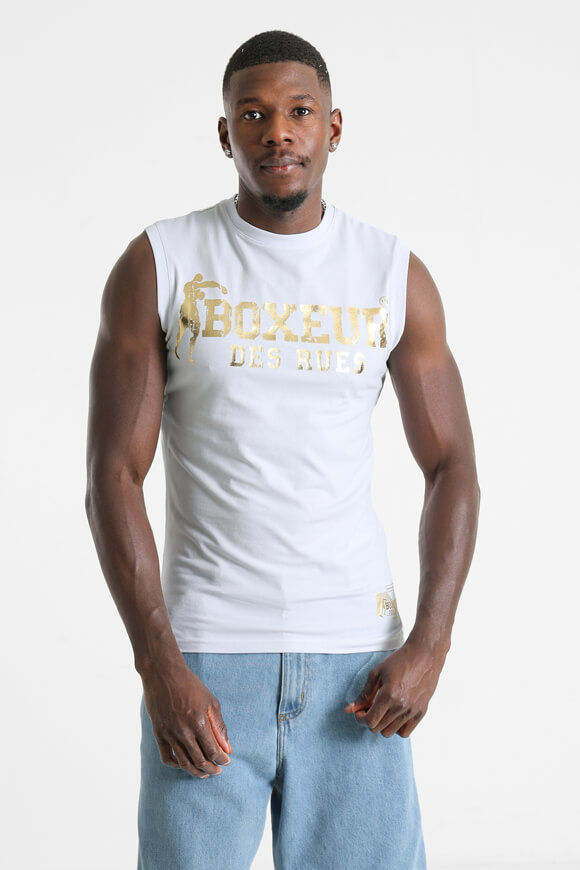 Boxeur des Rues Tanktop | White + Gold | Herren  | L von Boxeur des Rues