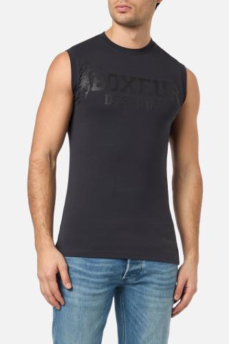 Boxeur des Rues Tops Basic Printed Tank Top - anthrazit (Grösse: L) von Boxeur des Rues