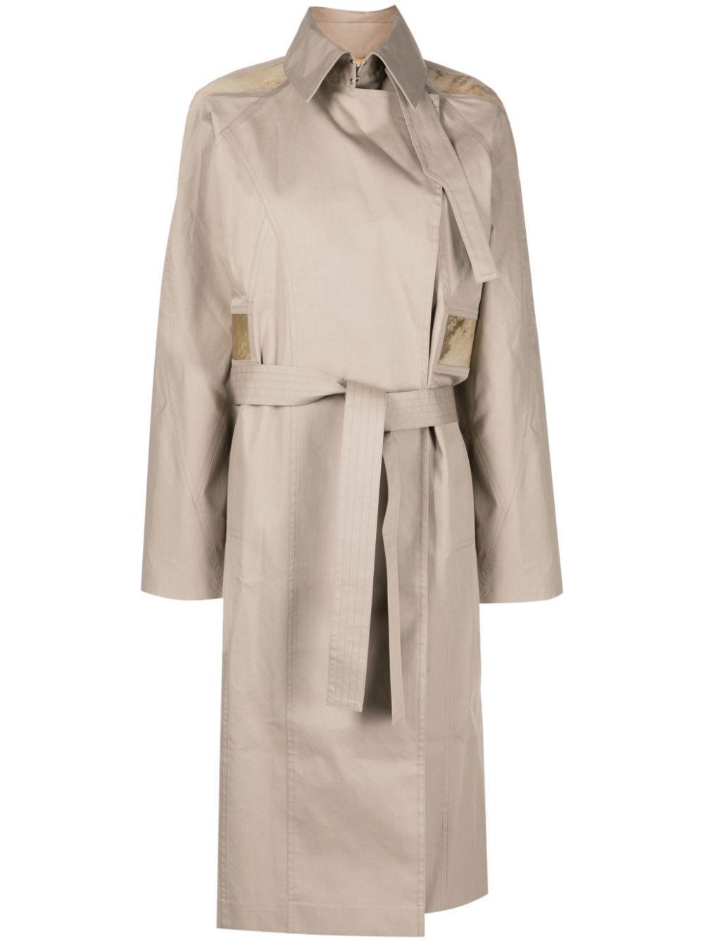 Boyarovskaya layered belted trench coat - Brown von Boyarovskaya