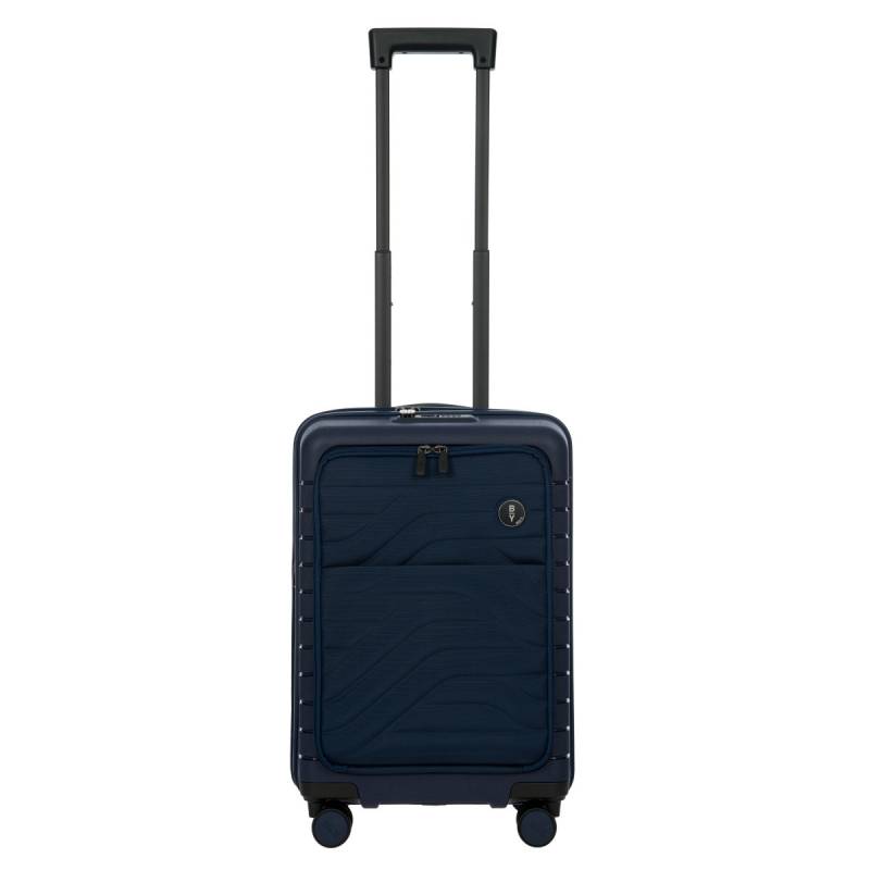 Ulisse - Erweiterbarer Cabin Trolley 55cm mit Pocket in Blau von Brics