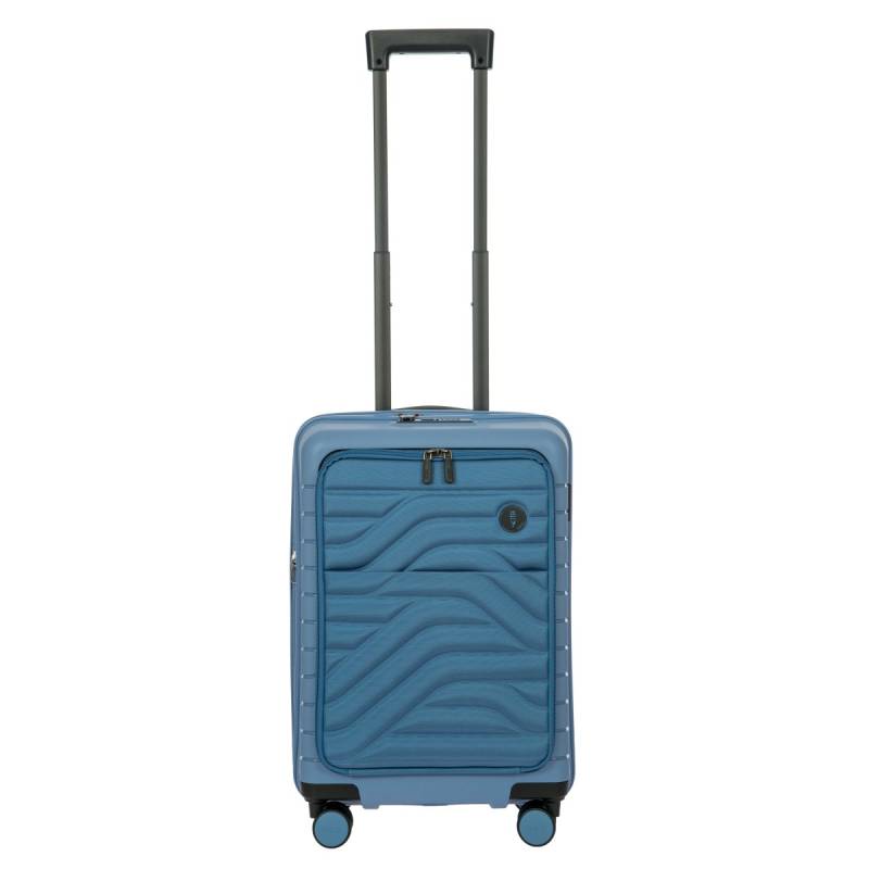 Ulisse - Erweiterbarer Cabin Trolley 55cm mit Pocket in Hellblau von Brics