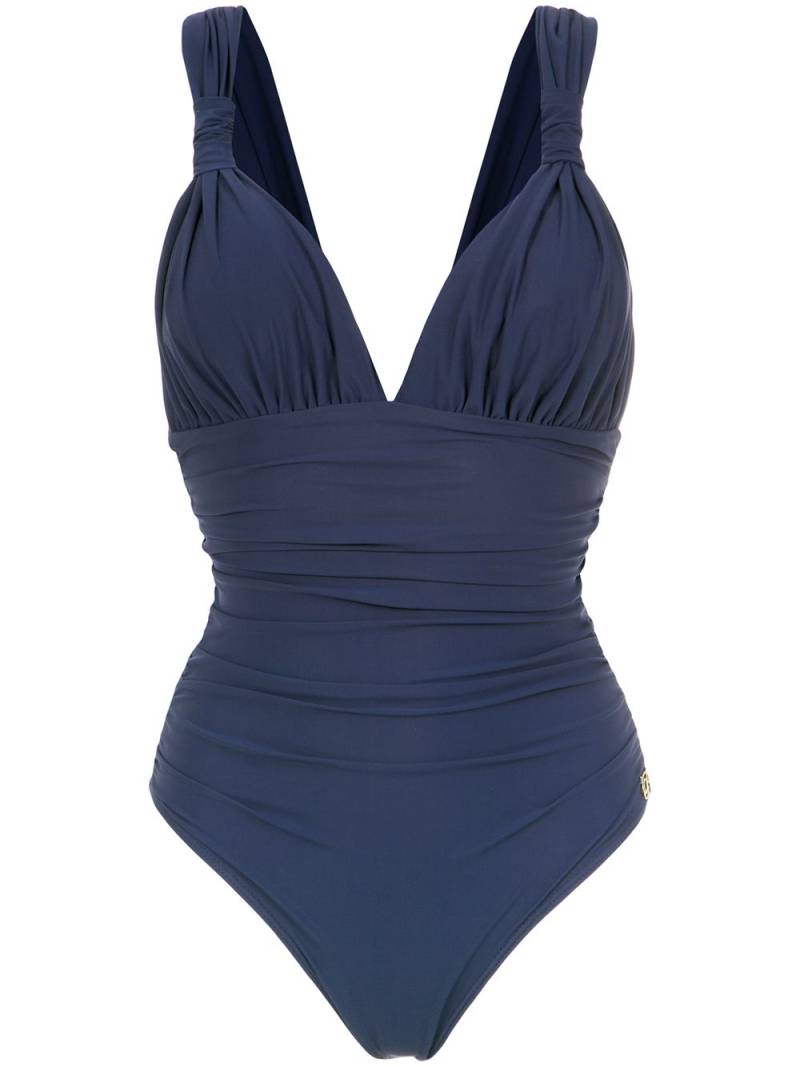 Brigitte 'Eli' draped swimsuit - Blue von Brigitte