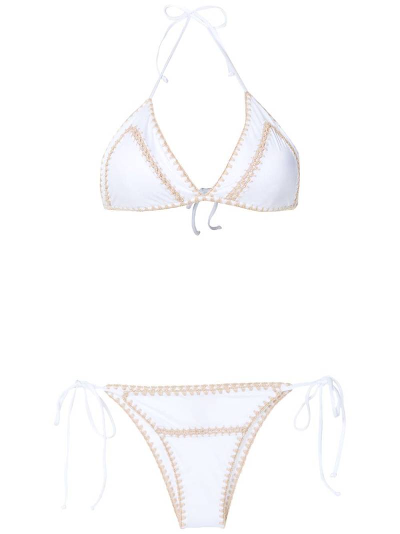 Brigitte Tati e Julia crochet bikini set - White von Brigitte