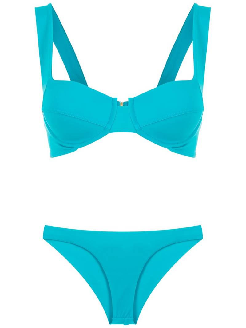 Brigitte balconette style bikini set - Blue von Brigitte