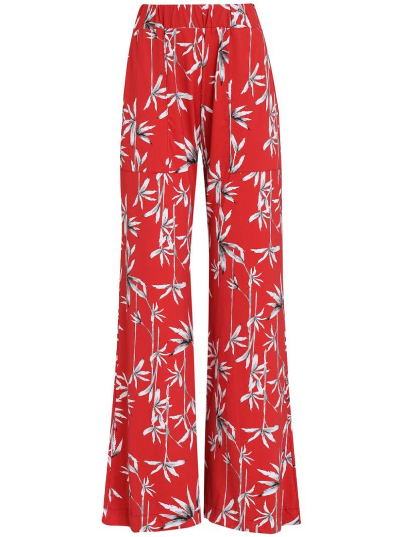 Brigitte bamboo-print trousers - Red von Brigitte