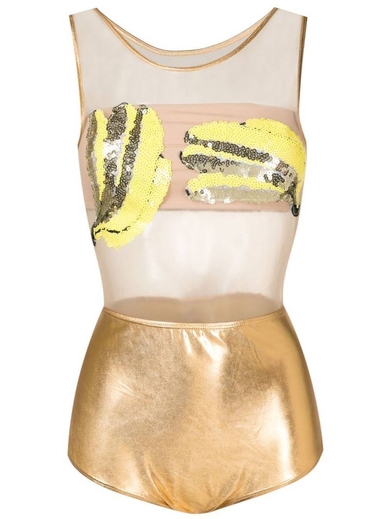 Brigitte banana-embellished one-piece - Gold von Brigitte