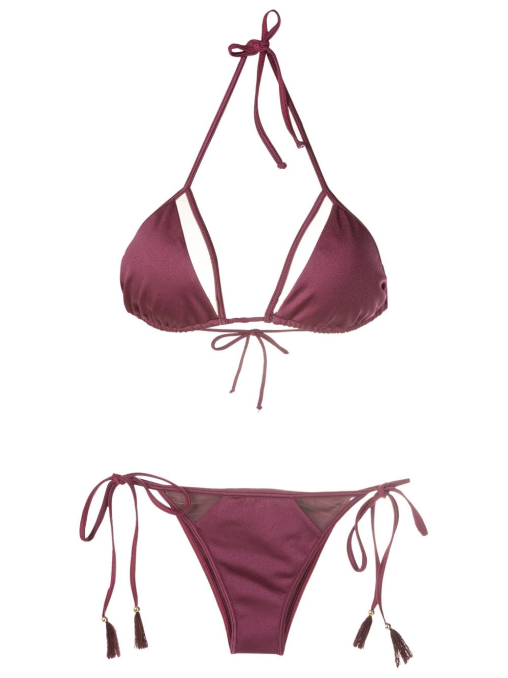 Brigitte cut-out triangle-cup bikini - Purple von Brigitte