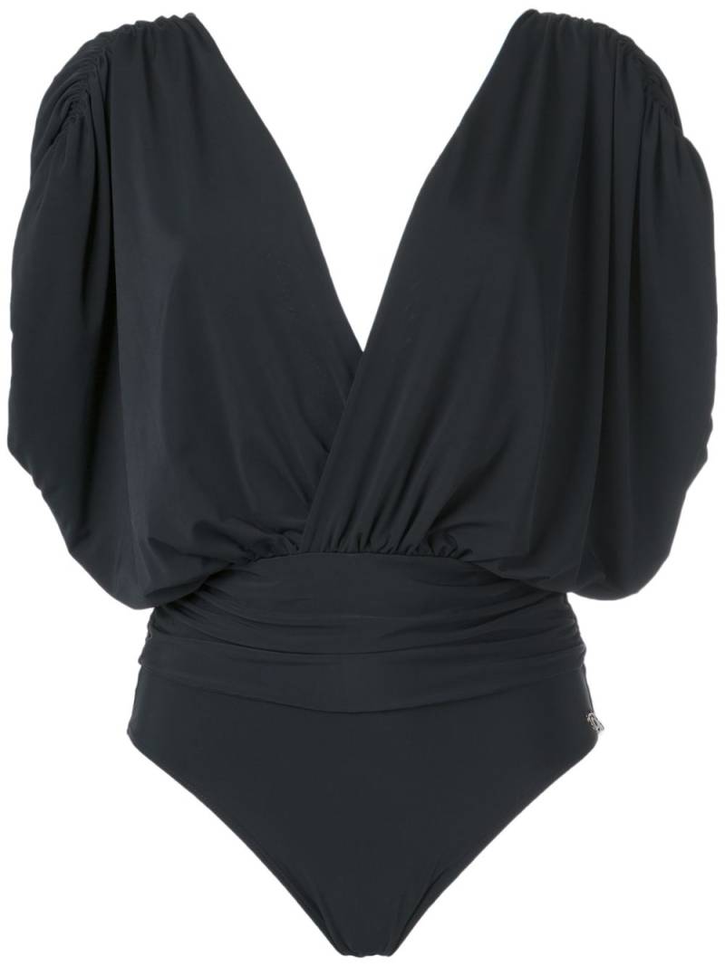 Brigitte deep V neck swimsuit - Black von Brigitte