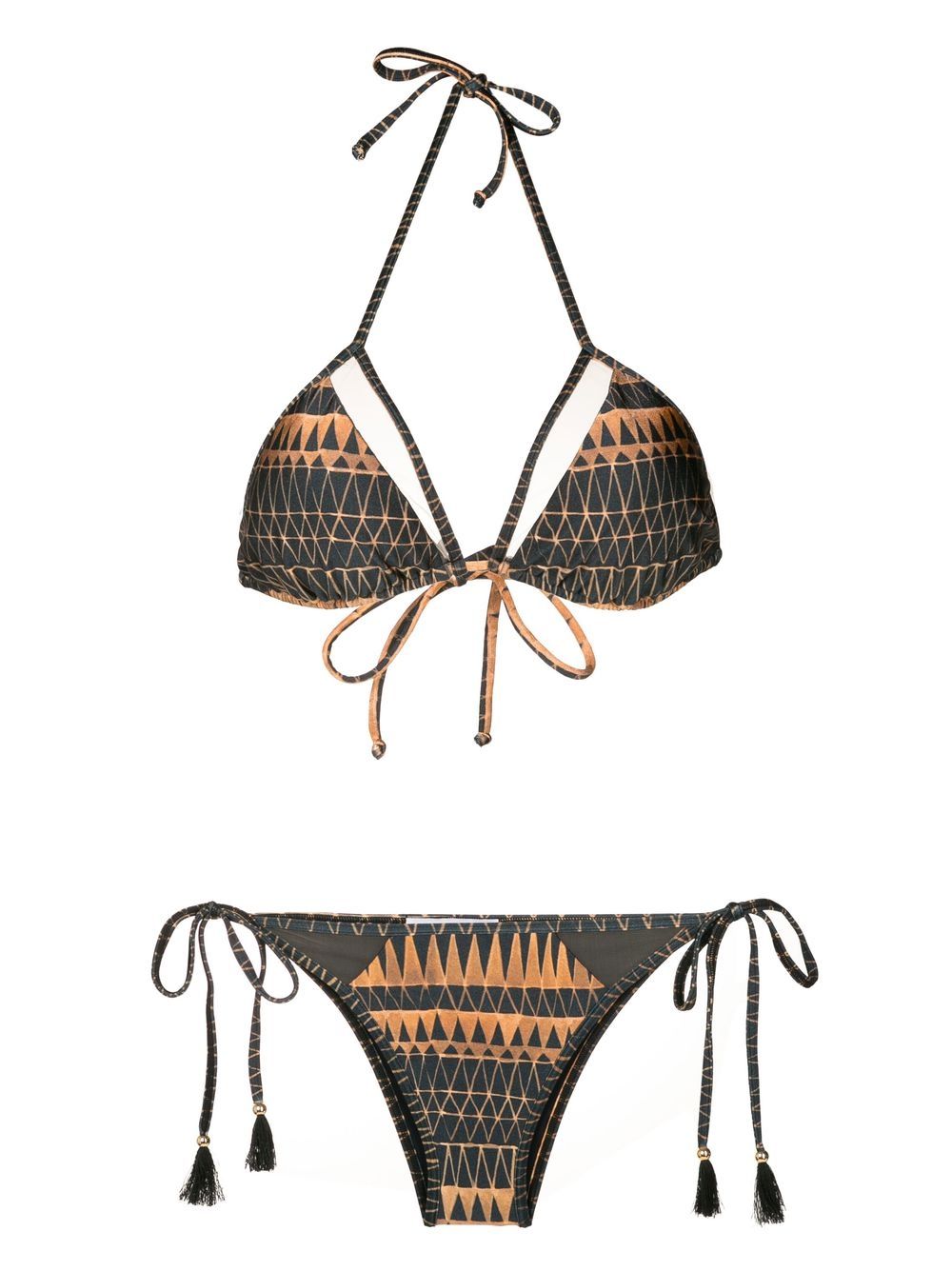 Brigitte graphic-print halterneck bikini - Multicolour von Brigitte