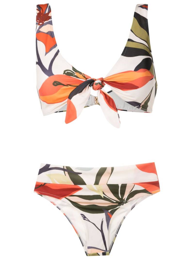 Brigitte palm-print bikini set - Multicolour von Brigitte