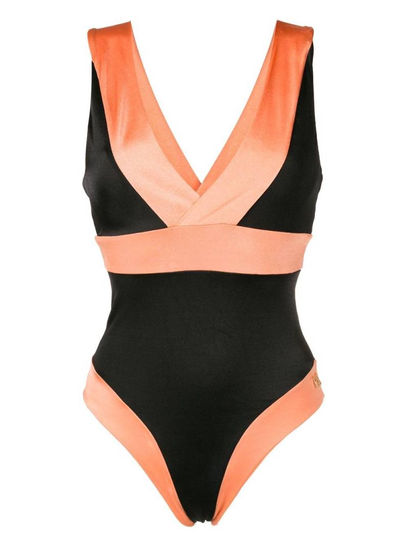 Brigitte panelled V-back swimsuit - Black von Brigitte