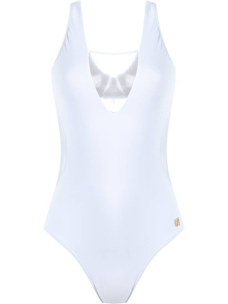 Brigitte square neck tulle swimsuit - White von Brigitte