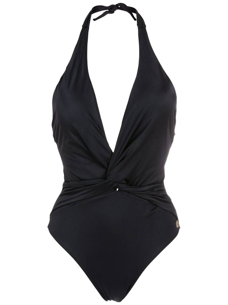 Brigitte twist-detail halterneck swimsuit - Black von Brigitte