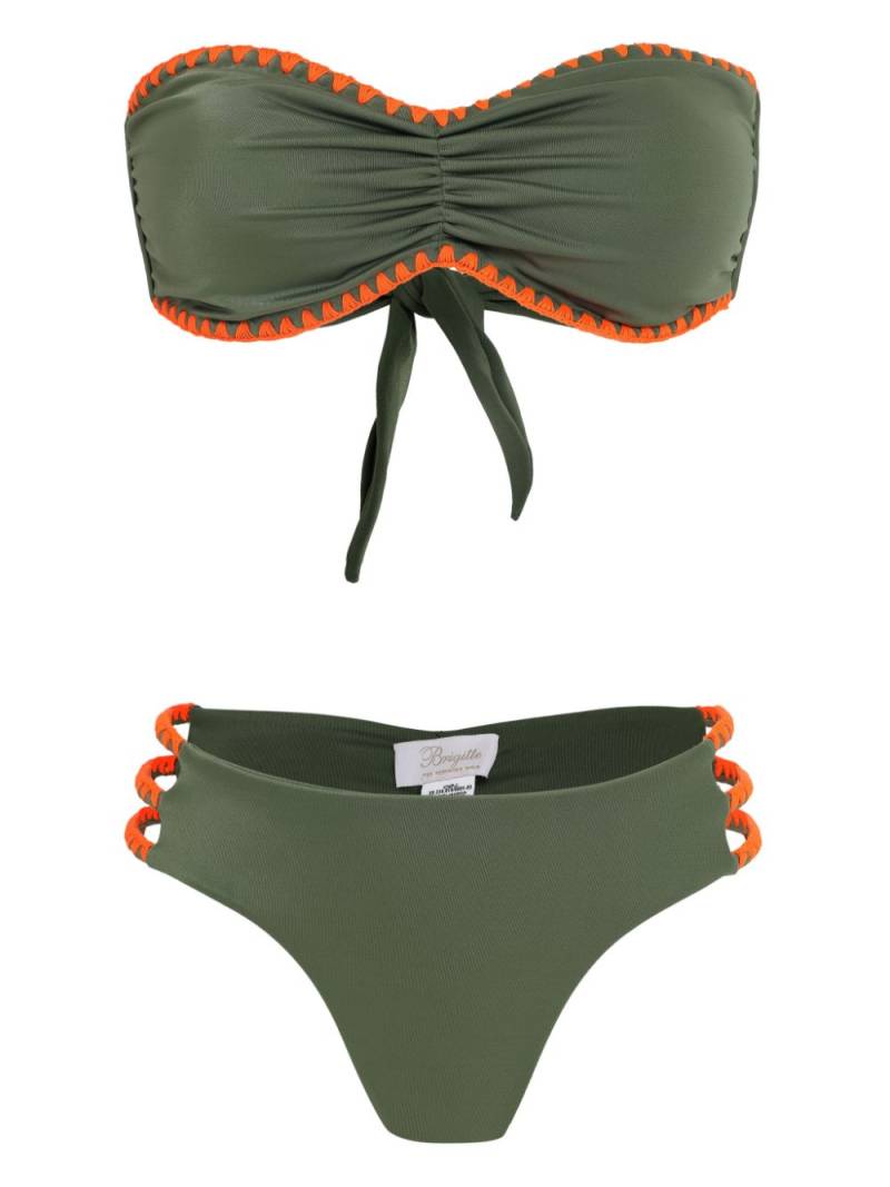 Brigitte whipstitch-trim bikini - Green von Brigitte