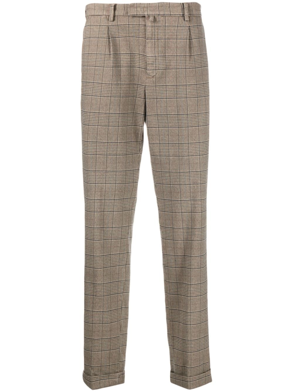 Briglia 1949 Prince of Wales check pleated straight-leg trousers - Neutrals von Briglia 1949