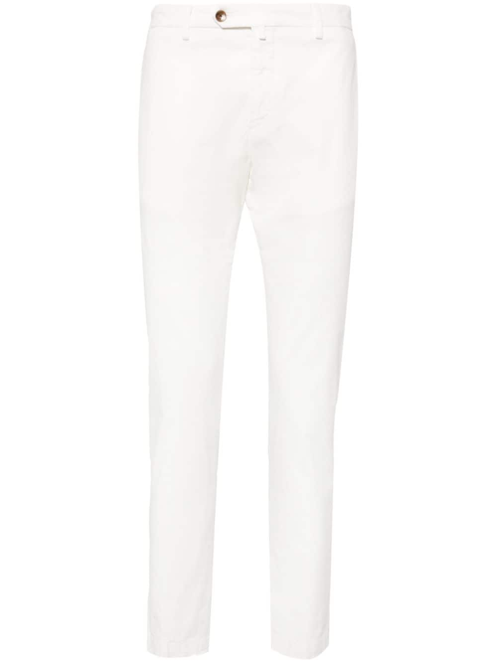 Briglia 1949 low-rise stretch-cotton tapered chinos - White von Briglia 1949