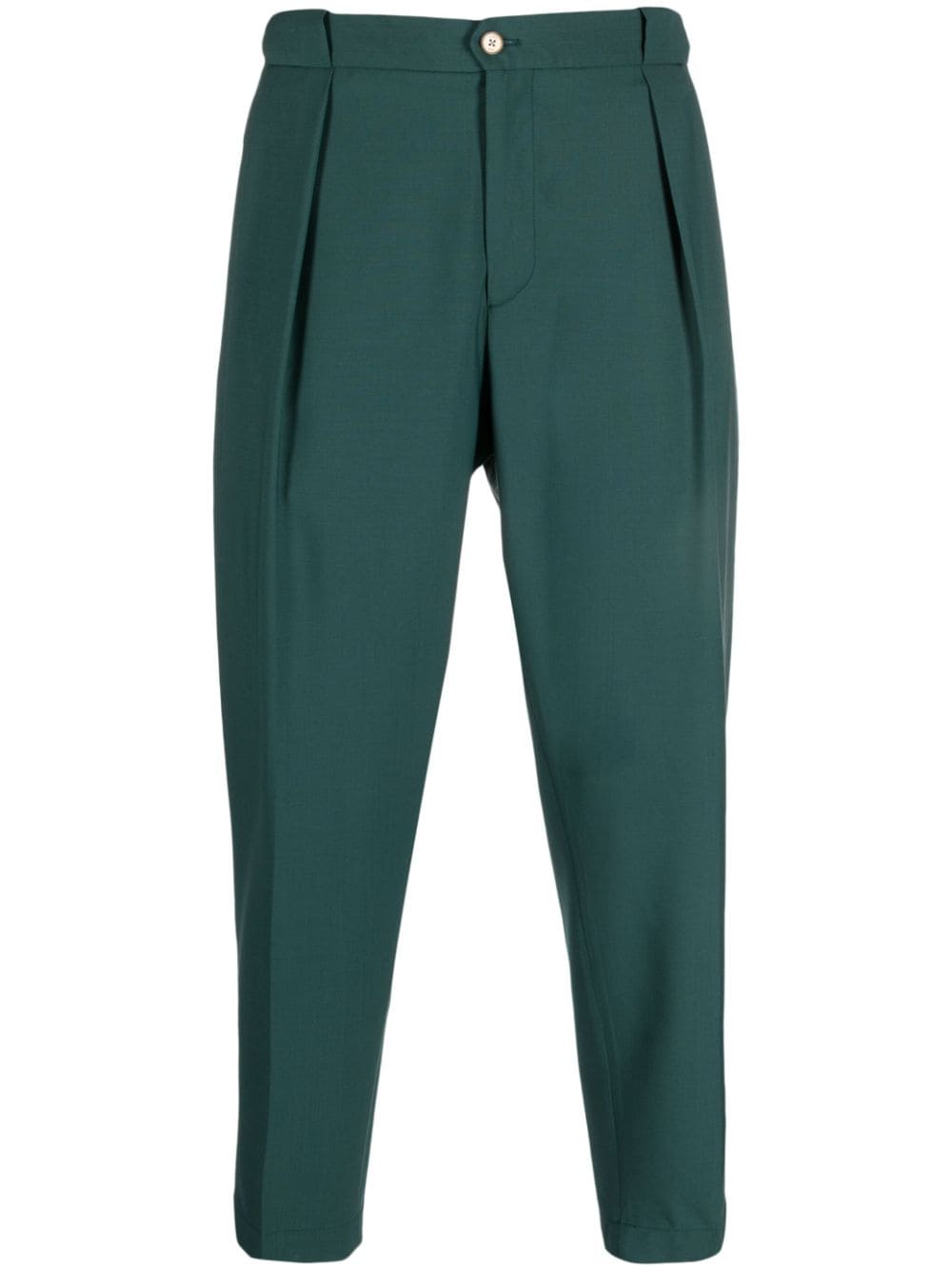 Briglia 1949 pleat-detail chino trousers - Green von Briglia 1949