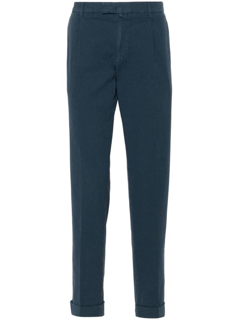 Briglia 1949 tapered seersucker trousers - Blue von Briglia 1949