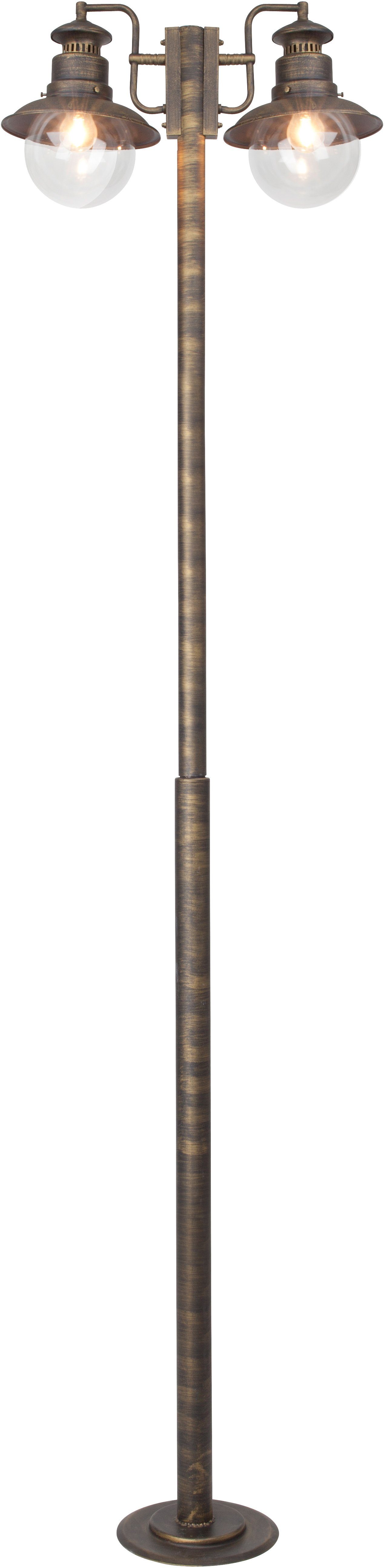 Brilliant Aussen-Stehlampe »ARTU«, 2 flammig, Leuchtmittel E27 ohne Leuchtmittel, 205 x 58 cm, 2 x E27, IP44, Metall/Glas, schwarz goldfarben Brilliant Aussen-Stehlampe »ARTU«, 2 flammig, Leuchtmittel E27 ohne Leuchtmittel, 205 x 58 cm, 2 x E27, IP44, Metall/Glas, schwarz goldfarben von Brilliant
