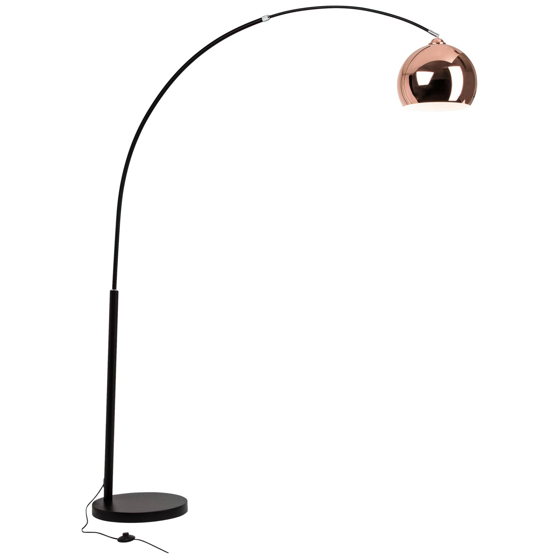 Brilliant Bogenlampe »Nereide«, 1 flammig, Leuchtmittel E27   ohne Leuchtmittel, Bogenstandleuchte 2,0m schwarz/kupfer von Brilliant