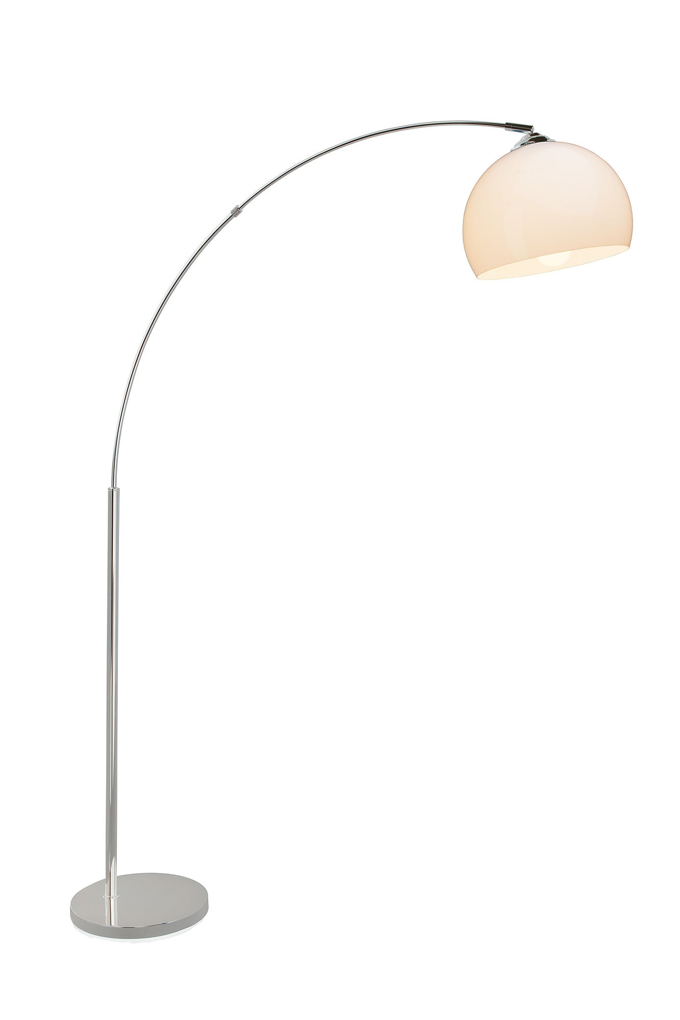 Brilliant Bogenlampe »Vessa«, 1 flammig, Leuchtmittel E27   ohne Leuchtmittel, Stehlampe 1,7m chrom/weiss von Brilliant