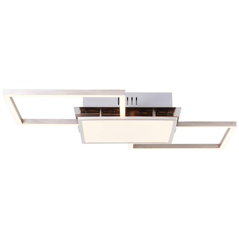 Brilliant Deckenleuchte »Zelia«, 1 flammig, LED Deckenlampe 51x51cm 3flg nickel eloxiert von Brilliant