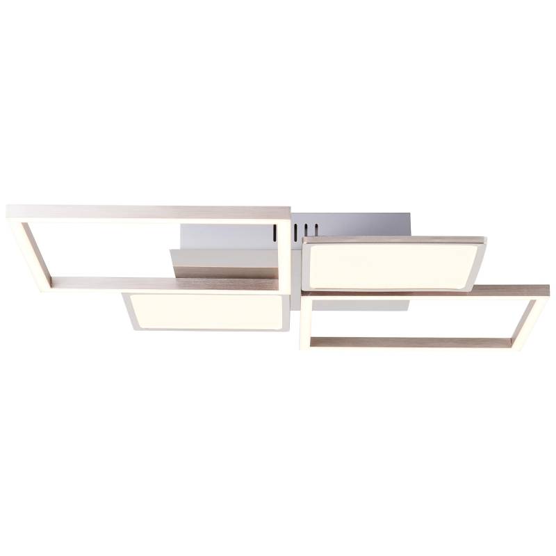 Brilliant Deckenleuchte »Zelia«, 1 flammig, LED Deckenlampe 51x51cm 4flg nickel eloxiert von Brilliant