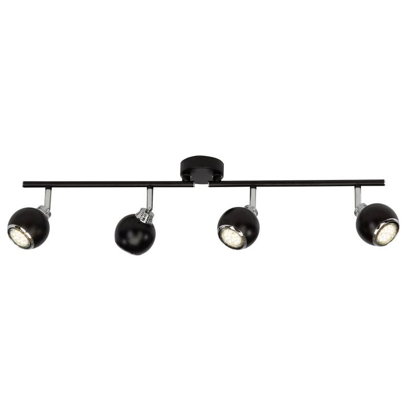 Brilliant Deckenstrahler »Ina«, 4 flammig, Leuchtmittel GU10   LED wechselbar, LED Spotrohr 4flg schwarz/chrom von Brilliant