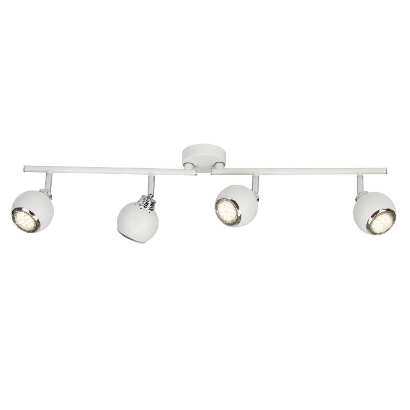 Brilliant Deckenstrahler »Ina«, 4 flammig, Leuchtmittel GU10   LED wechselbar, LED Spotrohr 4flg weiss/chrom von Brilliant