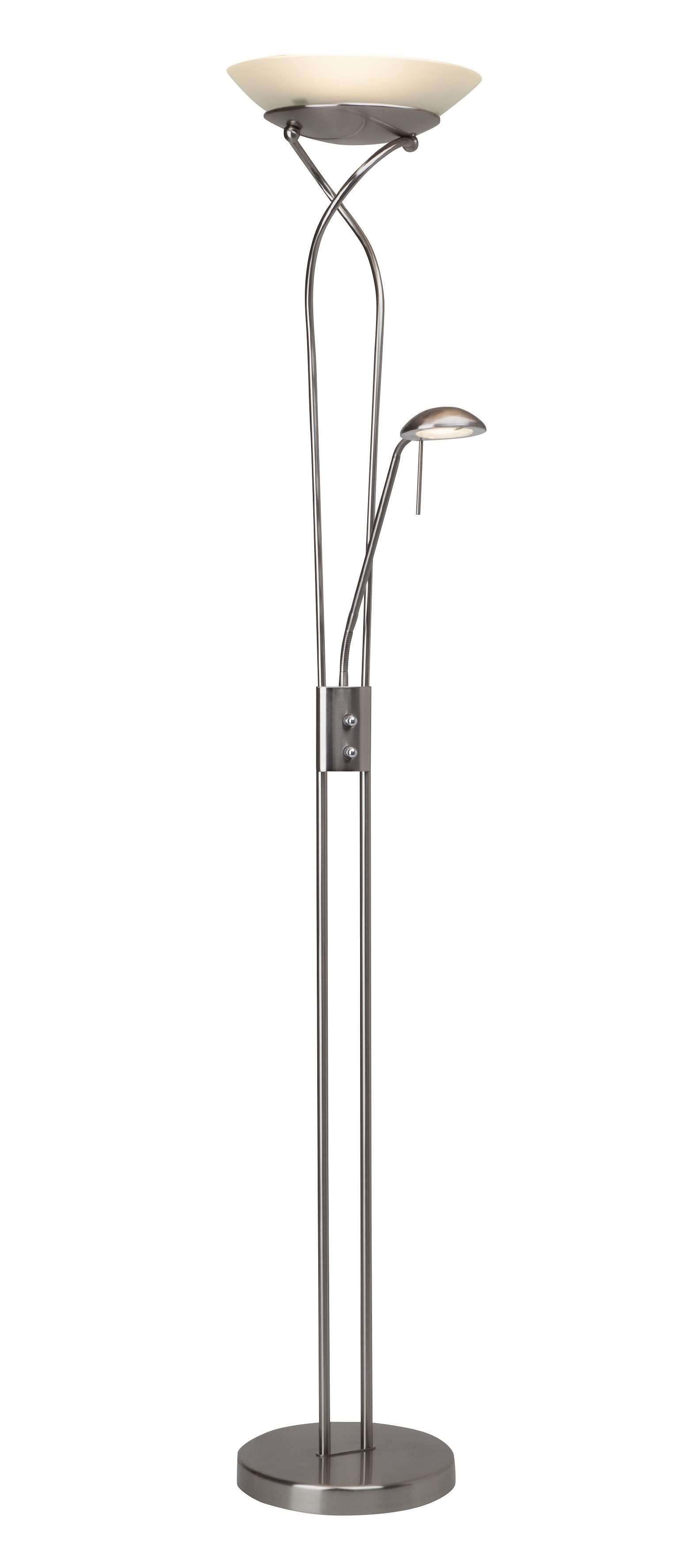 Brilliant LED Deckenfluter »Ollie«, 2 flammig, Leuchtmittel LED-Modul LED fest integriert, Lesearm, H 180cm, dimmbar, 2500lm, warmweiss, antik messingfarben Brilliant LED Deckenfluter »Ollie«, 2 flammig, Leuchtmittel LED-Modul LED fest integriert, Lesearm, H 180cm, dimmbar, 2500lm, warmweiss, antik messingfarben von Brilliant