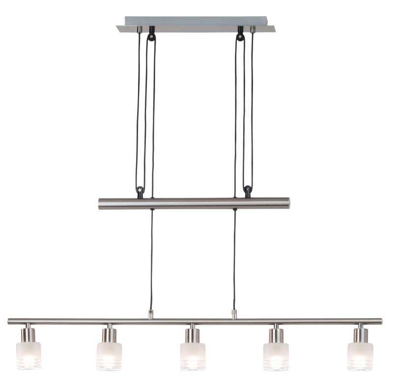 Brilliant LED Pendelleuchte »LEA«, 5 flammig, Leuchtmittel E14   LED wechselbar, 5 x E14 max. 4W, 173cm Höhe, eisen/chrom, höhenverstellbar, Metall von Brilliant