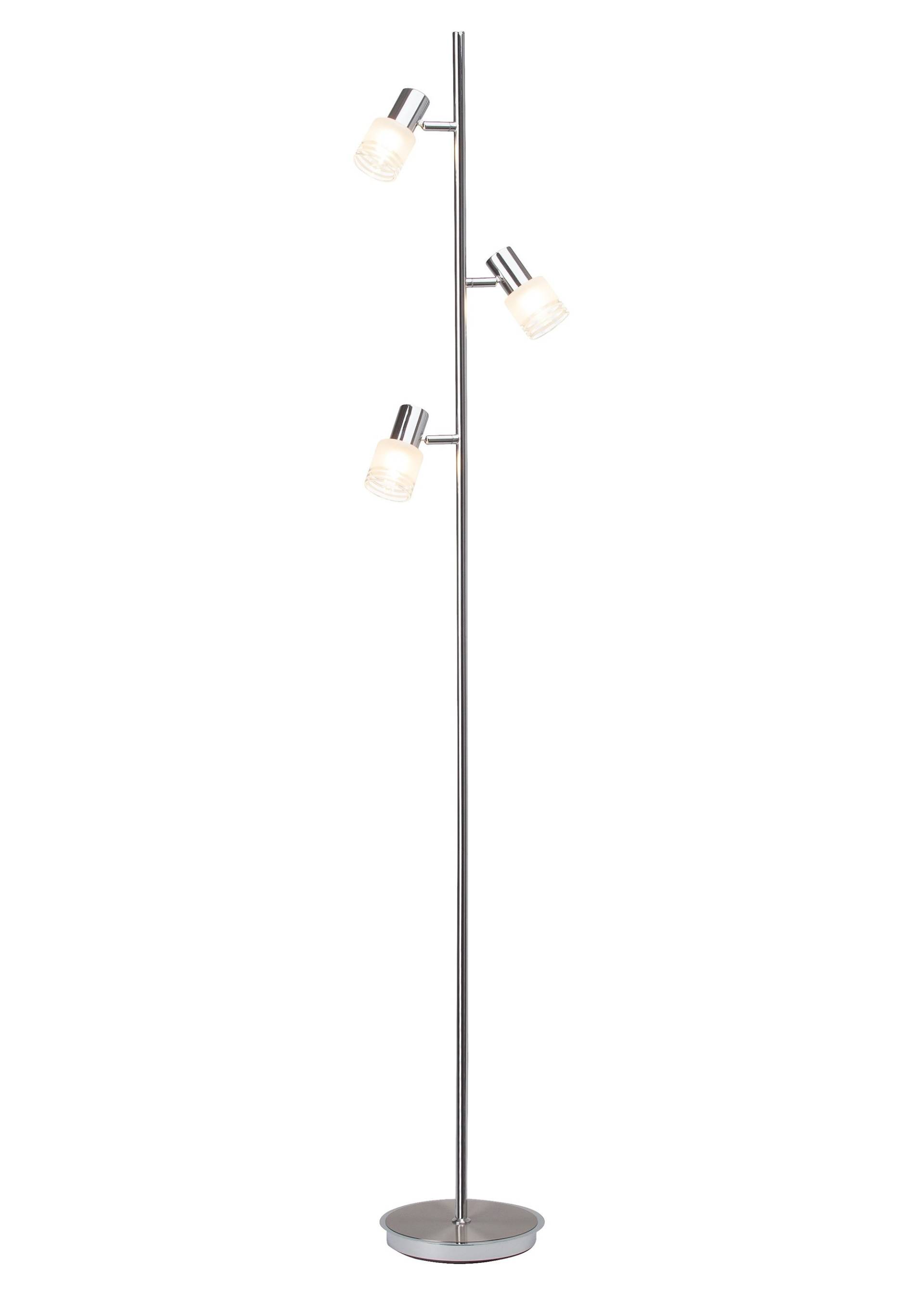 Brilliant LED Stehlampe »LEA«, 3 flammig, Leuchtmittel E14 LED wechselbar, 157cm Höhe, 3 x E14 max. 4W, eisen/chrom, schwenkbar, Metall/Glas Brilliant LED Stehlampe »LEA«, 3 flammig, Leuchtmittel E14 LED wechselbar, 157cm Höhe, 3 x E14 max. 4W, eisen/chrom, schwenkbar, Metall/Glas von Brilliant