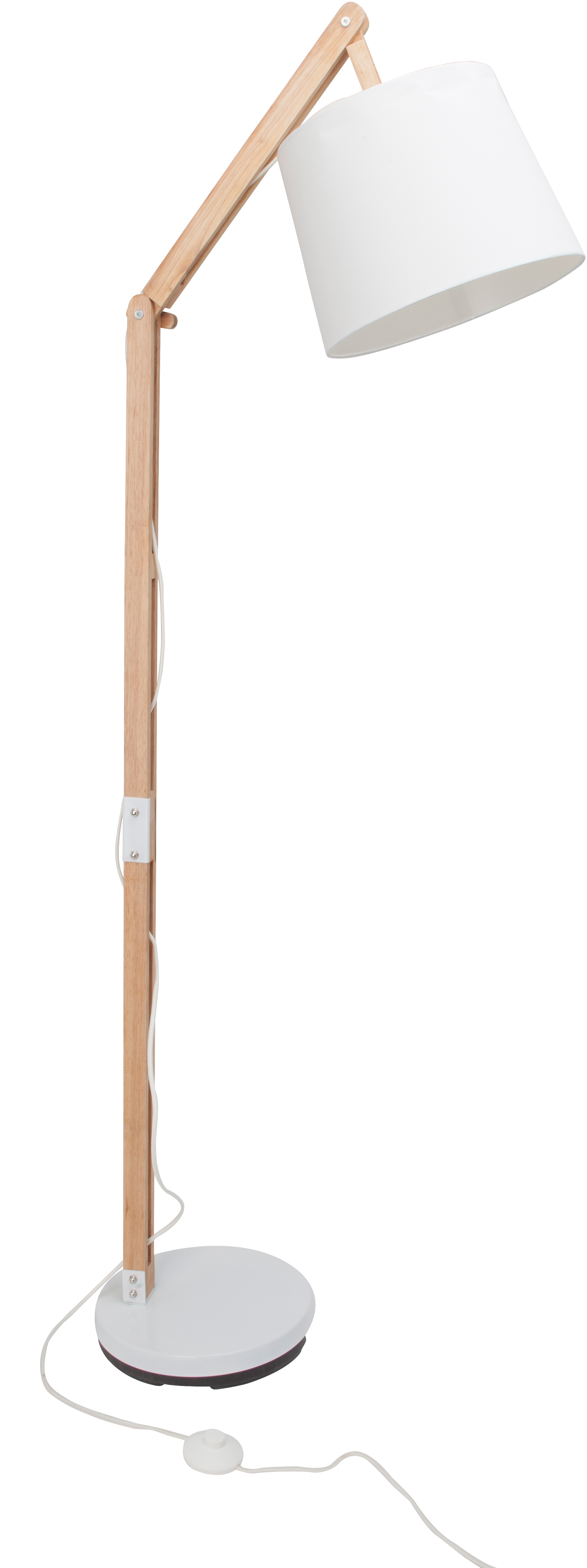 Brilliant Stehlampe »Carlyn«, 1 flammig, Leuchtmittel E27 ohne Leuchtmittel, 163 cm Höhe, E27 max. 60 W, mit weissem Stoffschirm, Holz/Metall/Textil Brilliant Stehlampe »Carlyn«, 1 flammig, Leuchtmittel E27 ohne Leuchtmittel, 163 cm Höhe, E27 max. 60 W, mit weissem Stoffschirm, Holz/Metall/Textil von Brilliant
