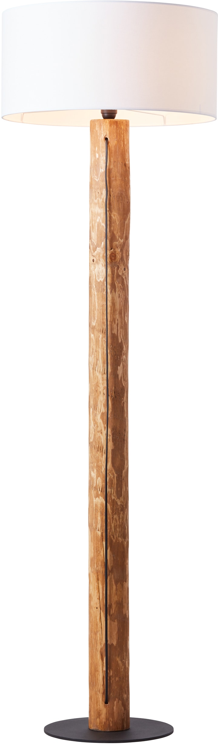 Brilliant Stehlampe »Jimena«, 1 flammig, Leuchtmittel E27   ohne Leuchtmittel, Stoffschirm, H 164 cm, Ø 50 cm, E27, Holz/Textil, kiefer gebeizt von Brilliant