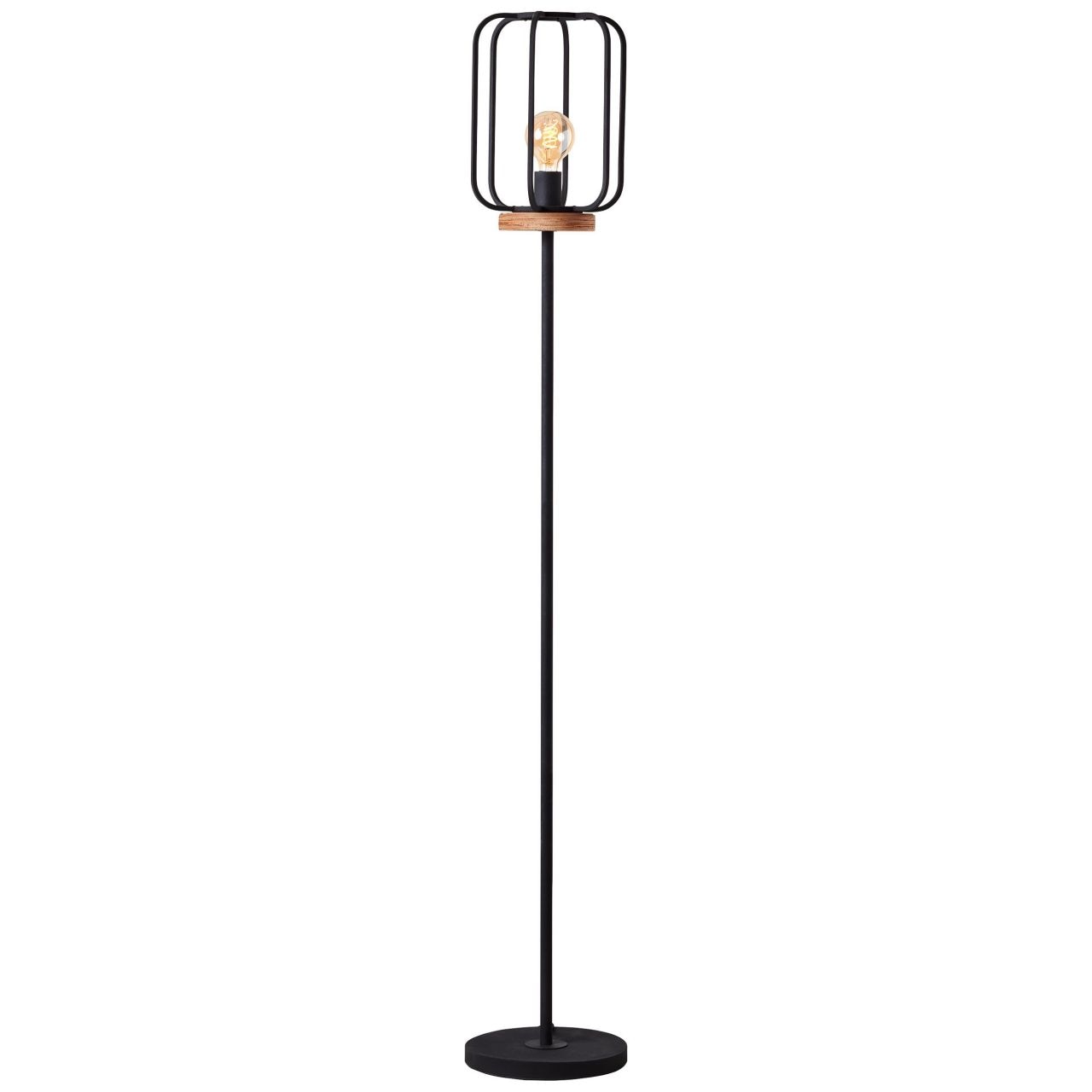 Brilliant Stehlampe »Tosh«, 1 flammig, Leuchtmittel E27   ohne Leuchtmittel, 1flg antik holz/schwarz korund von Brilliant