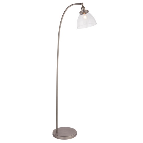 Brilliant Stehlampe »Noami«, 1 flammig, Leuchtmittel E27   ohne Leuchtmittel, mit Fussschalter, 152 cm Höhe, E27, Metall/Glas, silber von Brilliant