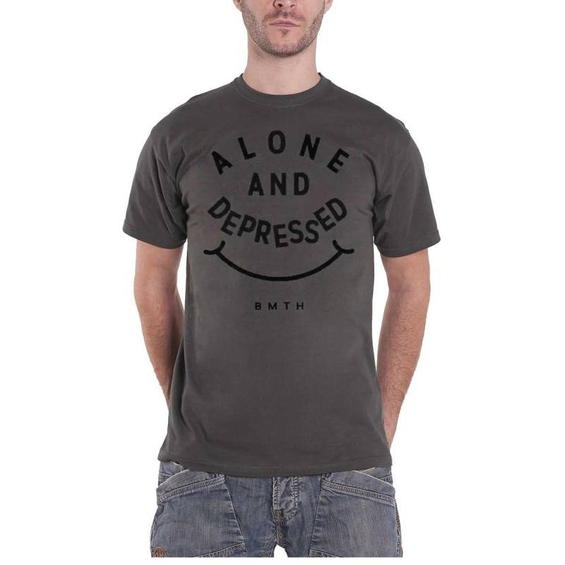 Alone & Depressed Tshirt Damen Grau L von Bring Me The Horizon