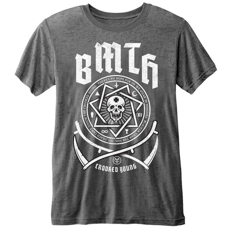 Crooked Young Tshirt Damen Grau L von Bring Me The Horizon