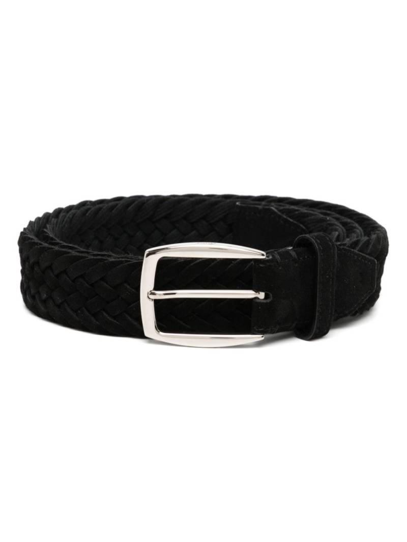 Brioni Nubuck braided belt - Black von Brioni