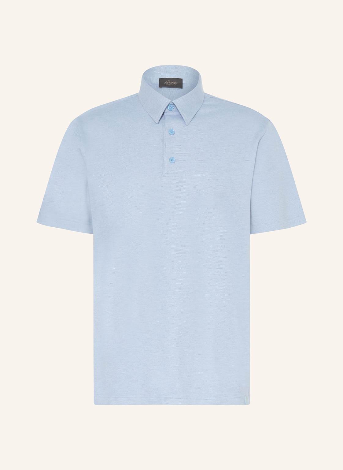 Brioni Piqué-Poloshirt blau von Brioni