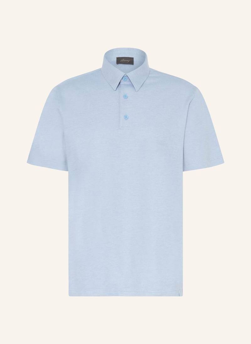 Brioni Piqué-Poloshirt blau von Brioni