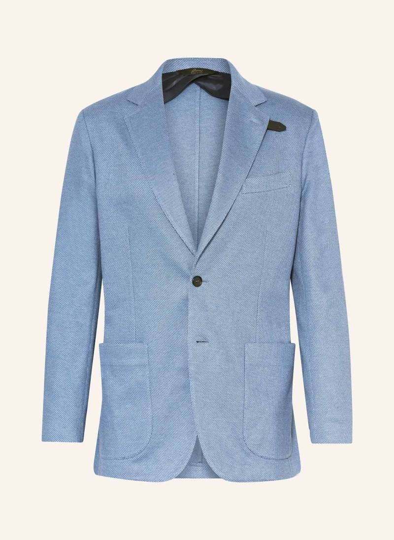 Brioni Sakko Regular Fit Mit Seide blau von Brioni