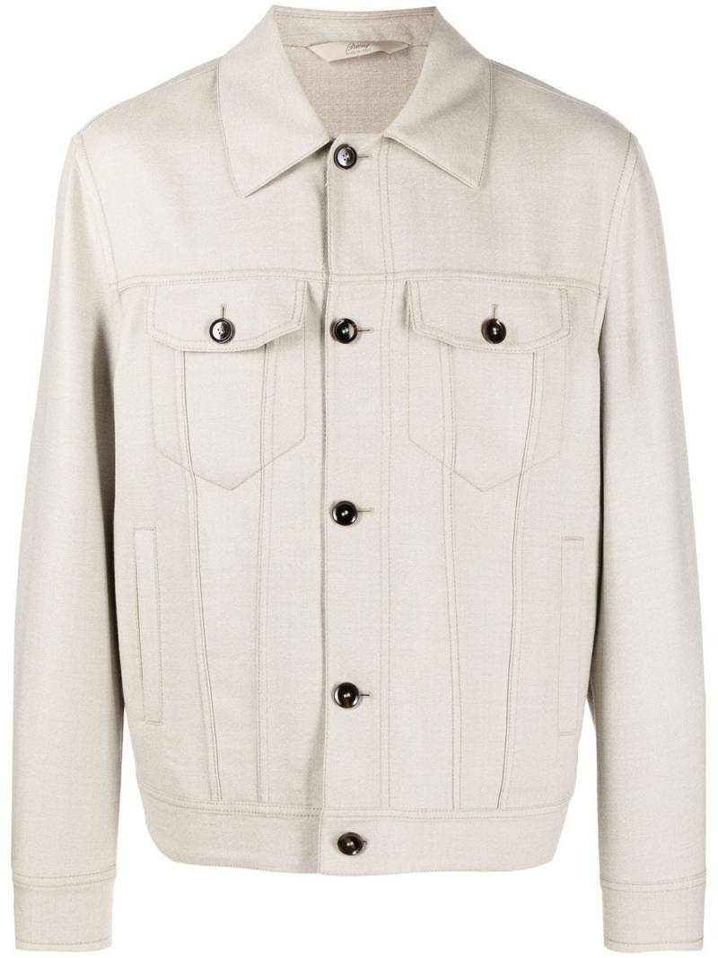 Brioni Trucker shirt jacket - Neutrals von Brioni