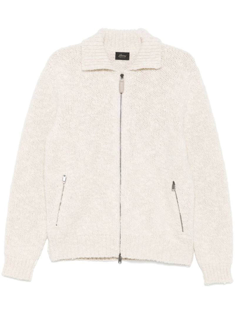 Brioni bouclé cardigan - White von Brioni