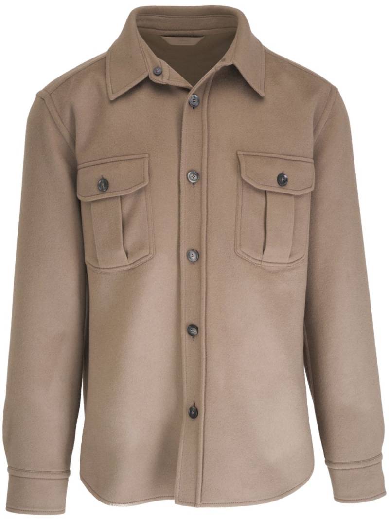 Brioni buttoned shirt jacket - Neutrals von Brioni