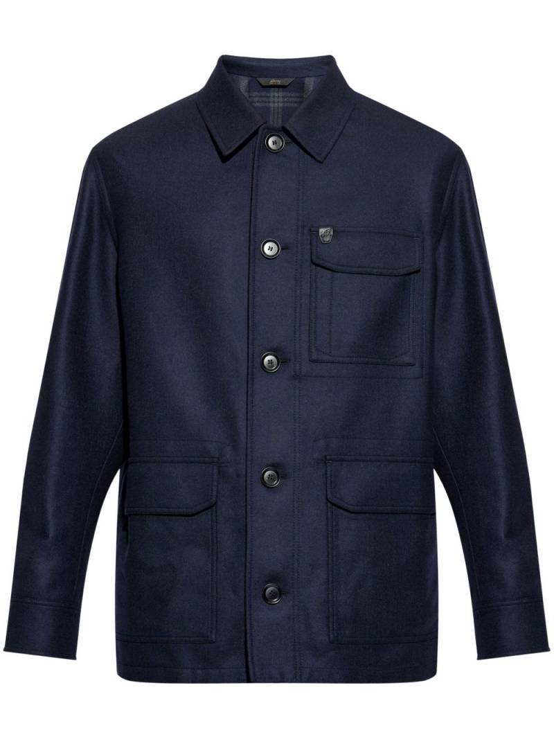 Brioni buttoned wool jacket - Blue von Brioni