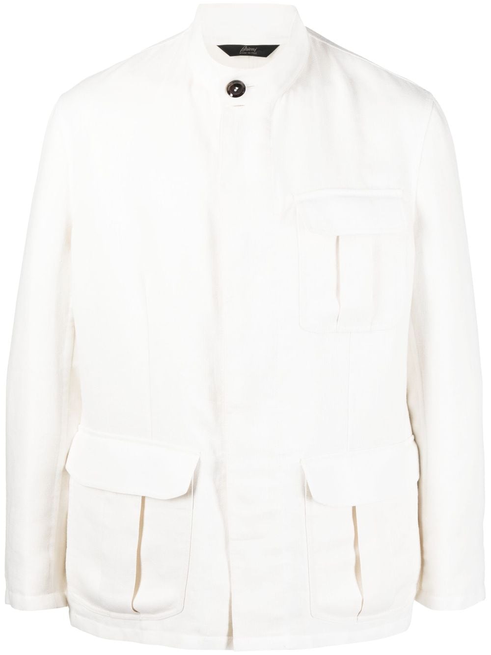 Brioni concealed-fastening military jacket - White von Brioni